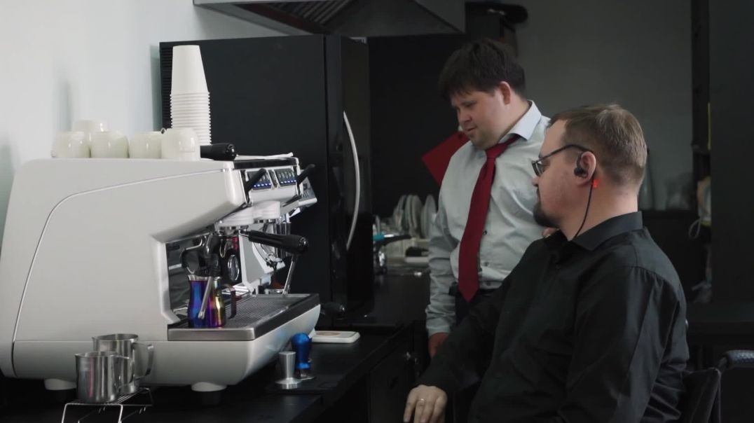 ⁣Barista Training Coffee Maker Free Stock Footage